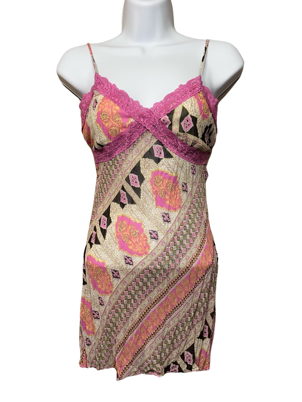 Vintage Babydoll Y2K rave Sheer Mesh Patchwork Lace Top